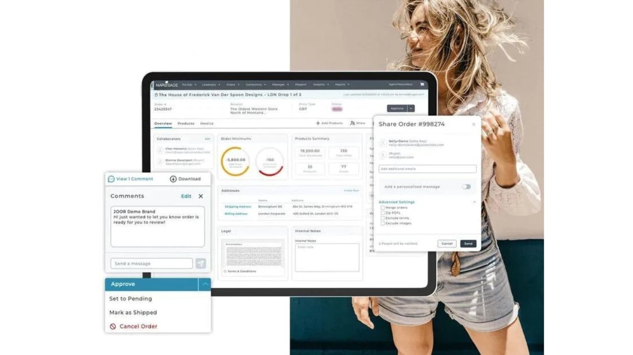 MapleSage B2B order management dashboard
